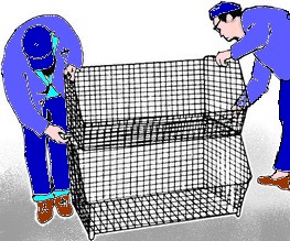 assemblaggio cesti in filo ferro