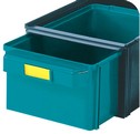 cassetto impilabile in plastica verde per strutture componibili