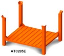 contenitore metallo aperto impilabile base a doghe