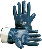 guanti in cotone impregnati NBR colore bianco blu AT1521SP