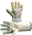 guanti in crosta bovina palmo e pollice rinforzato manichetta lunga 15 cm AT185