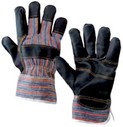 guanti in pelle nappa con palmo rinforzato dorso e manichetta in tela AT1202