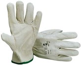 guanto in pelle bovina bianco AT105B