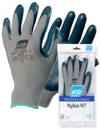 guanti in nylon nitrile riusabili senza cuciture polsino trama latex AT245