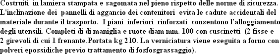 carrelli porta contenitori e cassettiere per minuteria