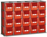 scaffalatura portacassette plastica bocca di lupo ATFED45550001