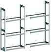 scaffalatura per gommisti con barre porta gomme e cerchioni