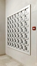 casellario porta cellulari con pulsantiera