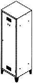 armadio spogliatoio 52 x 50 a 1 posto A021-2S1