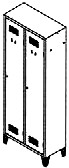 armadio spogliatoio 81 x 50 a 2 posti A202