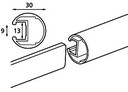 binario per scala agganciabile in profilo alluminio