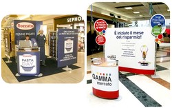 presentazione isole promozionali per fiere